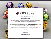 Tablet Screenshot of koxgems.com